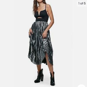 Free People Piper pleated mini dress.Size M